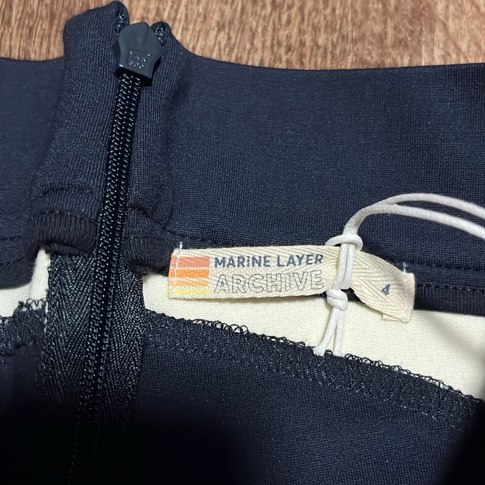Marine Layer Archive Womens Jordan Navy Ponte Cropped Straight Leg - Picture 6 of 9